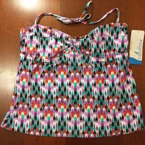 NWT Catalina Twisted Bandeau Halter Tankini Top